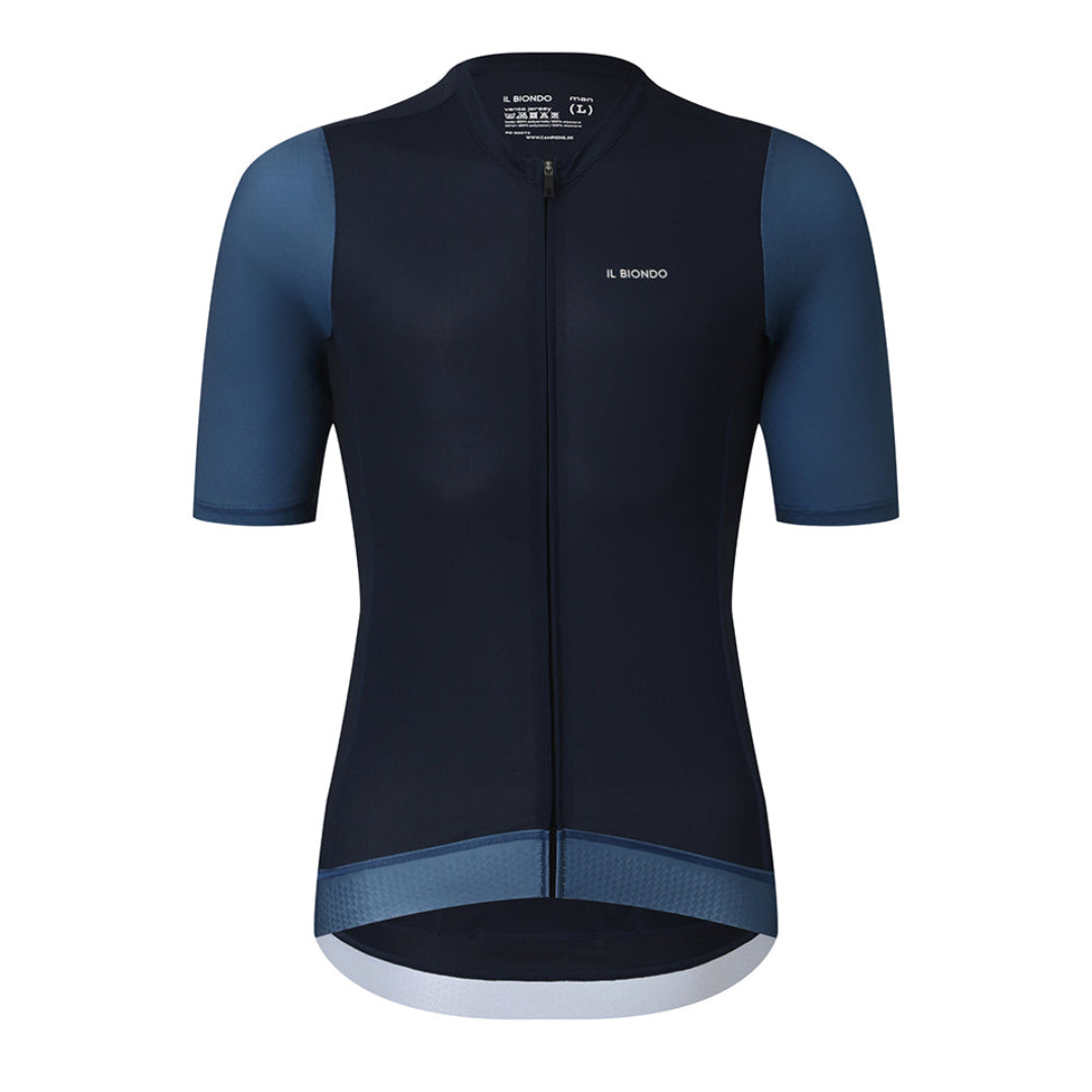 Il Biondo Vento Kortærmet Cykeltrøje Herre - Navy