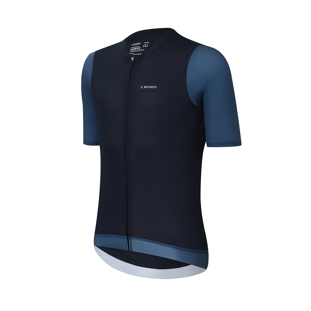 Il Biondo Vento Kortærmet Cykeltrøje Herre - Navy