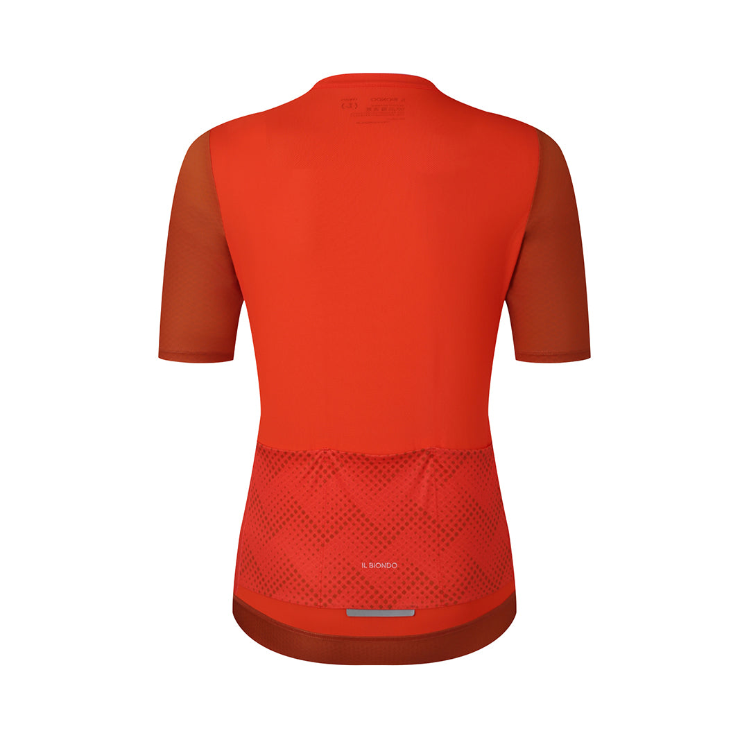 Il Biondo Vento Kortærmet Cykeltrøje Herre - Deep Orange