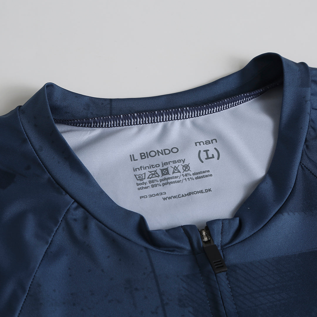 Il Biondo Infinito Kortærmet Cykeltrøje Herre - Blue