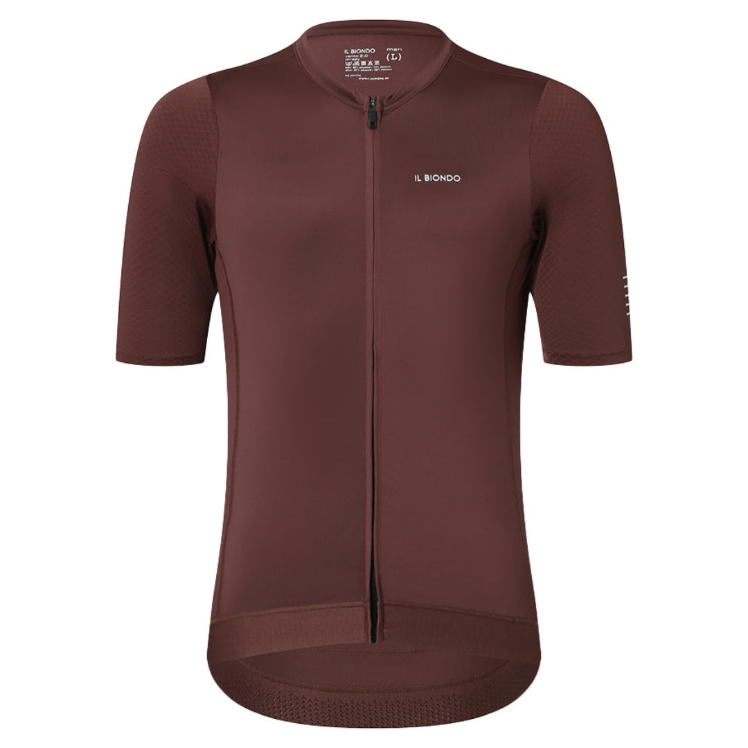 Il Biondo Vento 2.0 Kortærmet Cykeltrøje Herre - Maroon