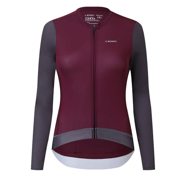 Il Biondo Vento Langærmet Cykeltrøje Dame - Plum