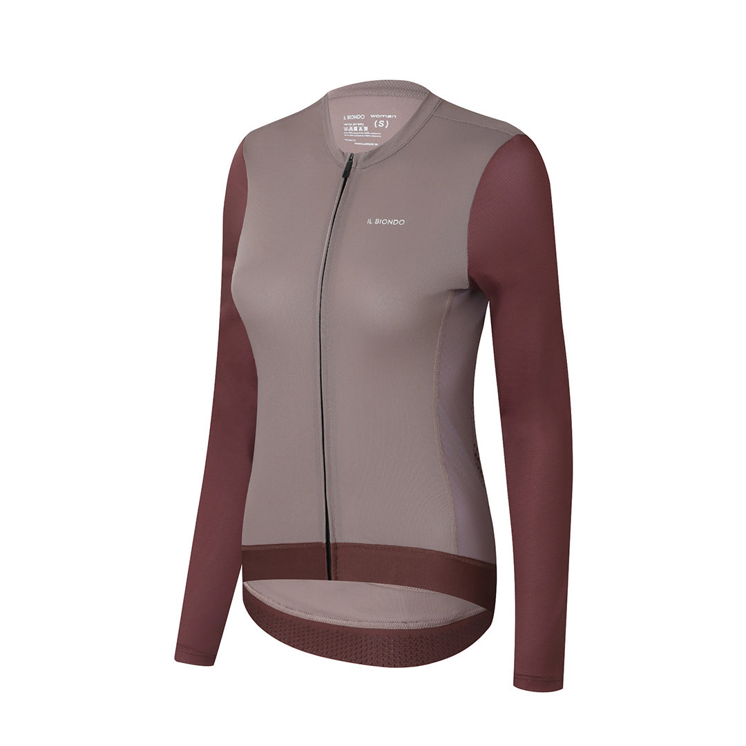 Il Biondo Vento Langærmet Cykeltrøje Dame - Dusty Rose
