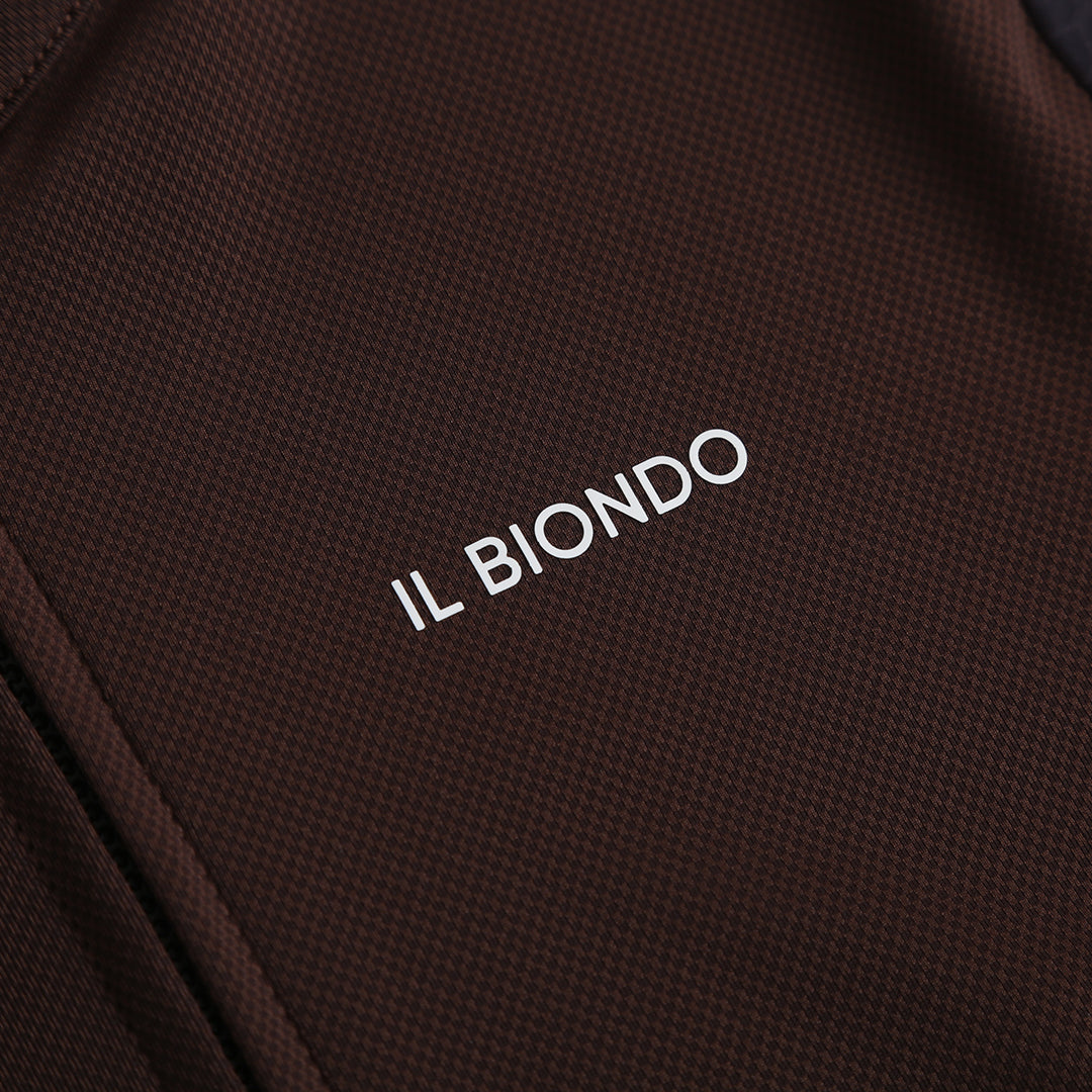 Il Biondo Vento Kortærmet Cykeltrøje Dame - Coffee Brown