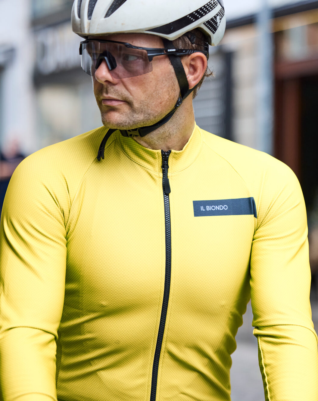 Il Biondo Courage Zima Langærmet Cykeltrøje Termo Herre - Lemon