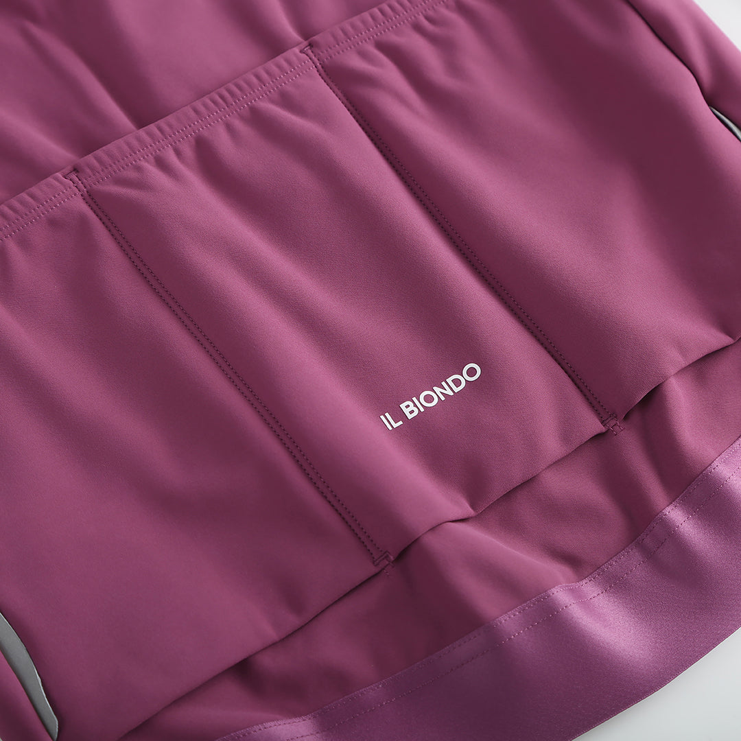 Il Biondo Element Langærmet Cykeltrøje Termo Dame - Støvet Pink/Oliven