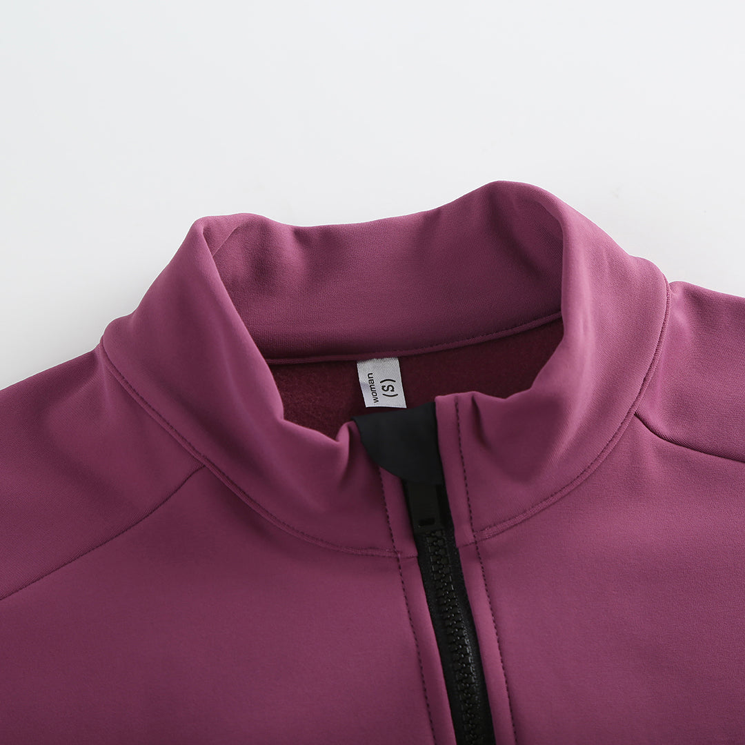 Il Biondo Element Langærmet Cykeltrøje Termo Dame - Støvet Pink/Oliven