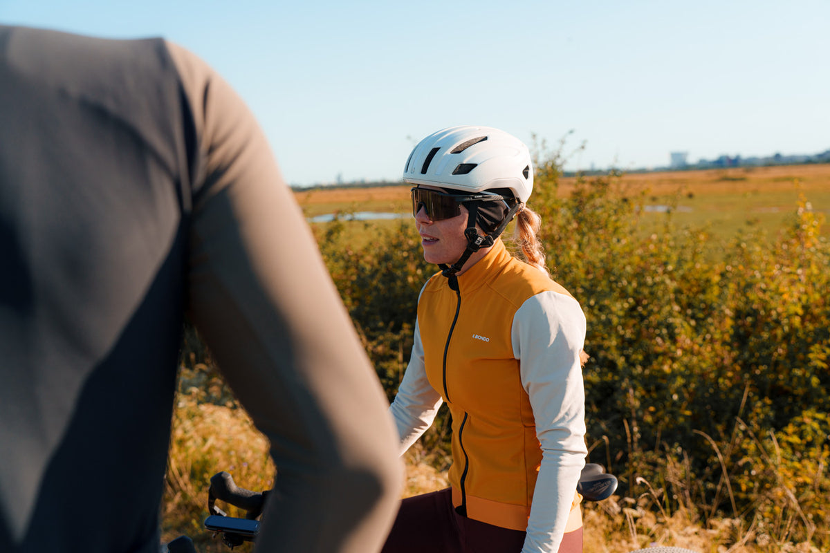 Il Biondo Element Langærmet Cykeltrøje Termo Dame - Gul/Råhvid