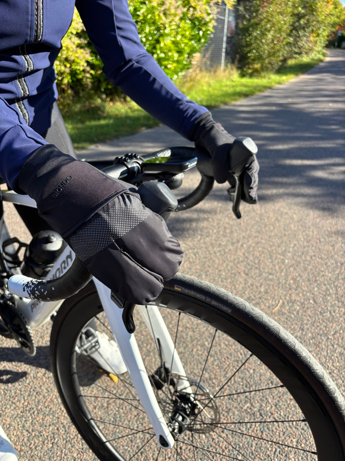 Il Biondo Lang Cykelhandske m. Vindtæt Overtræk - Sort