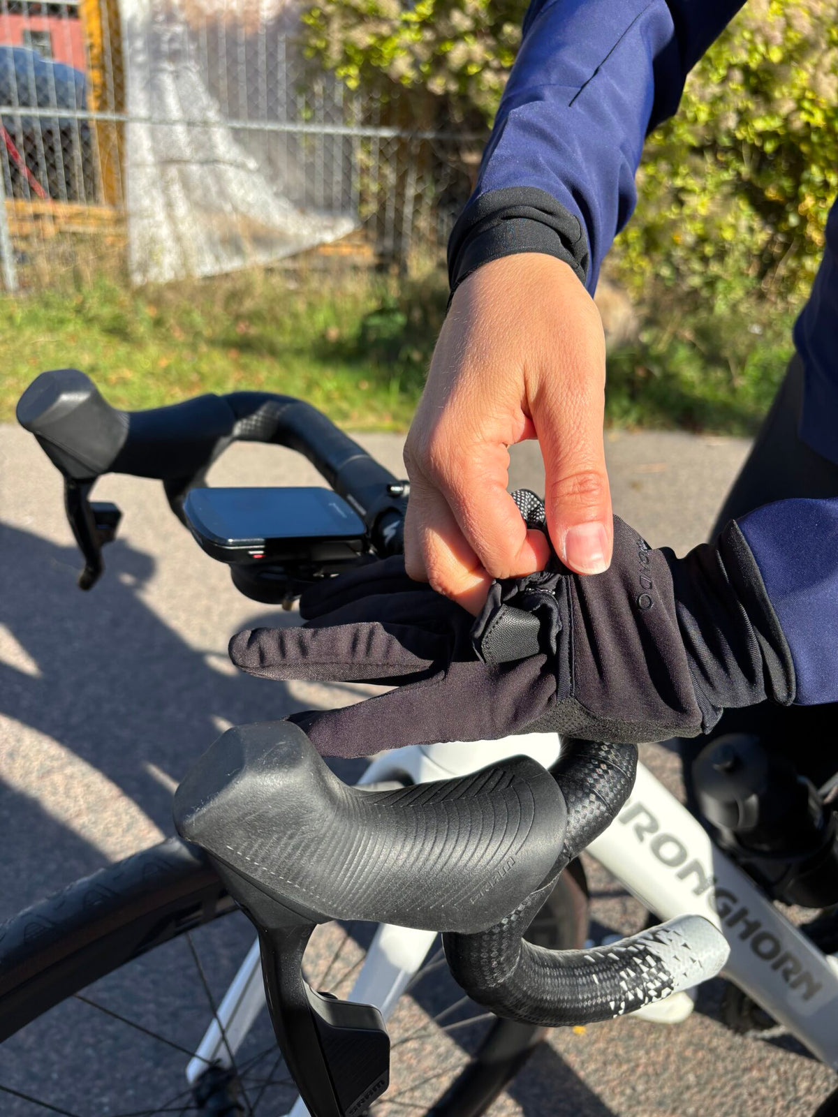 Il Biondo Lang Cykelhandske m. Vindtæt Overtræk - Sort